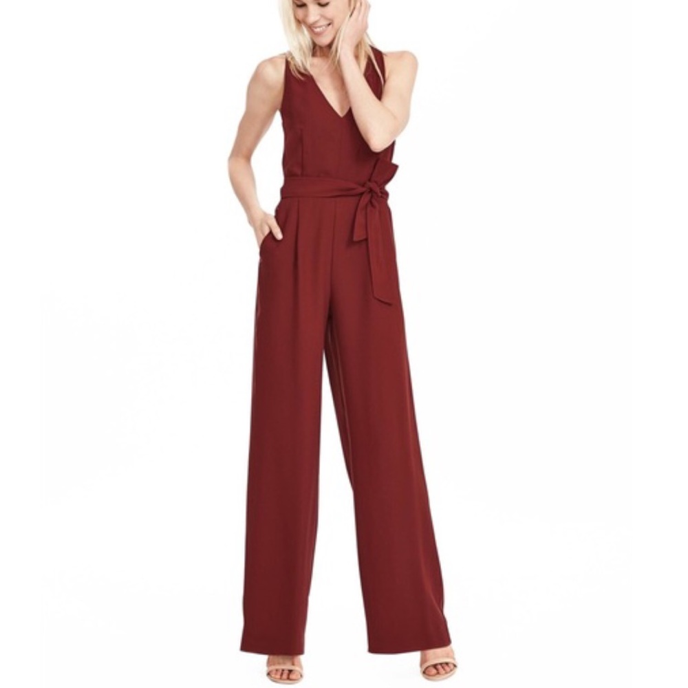 ‼️SOLD OUT‼️ Banana Republic Burnt Red Jumpsuit
